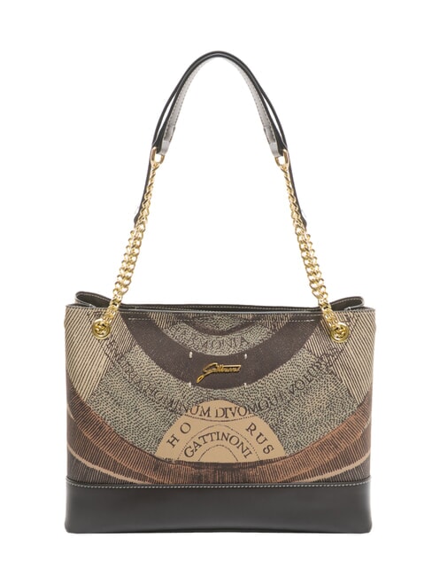 GATTINONI PLANETARIUM Borsa a spalla manici catena diana/dark brown - Borse Donna