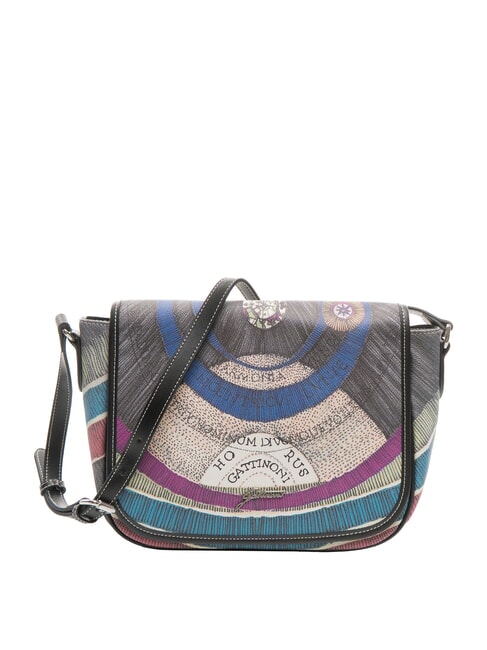 GATTINONI PLANETARIUM Borsa a tracolla con flap nocturne/black - Borse Donna