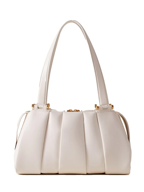BORBONESE L ECLAIR  Bauletto a spalla, in pelle bianco - Borse Donna
