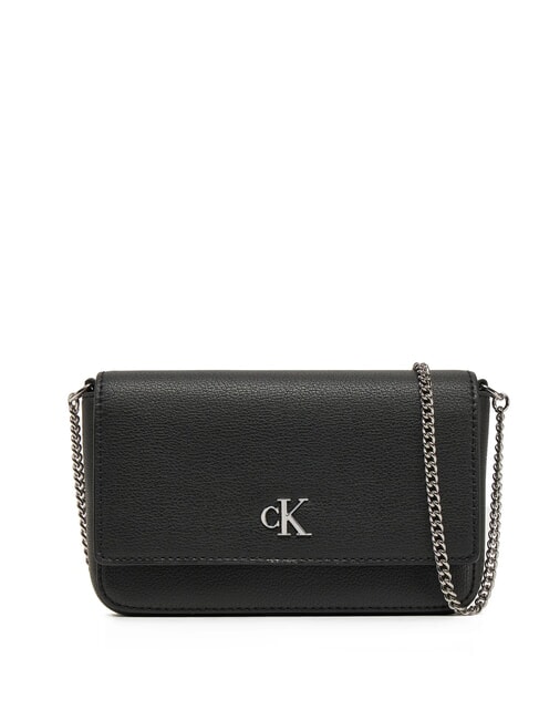 CALVIN KLEIN MINIMAL MONOGRAM Borsa mini a tracolla na black - Borse Donna