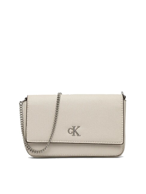 CALVIN KLEIN MINIMAL MONOGRAM Borsa mini a tracolla silver birch - Borse Donna