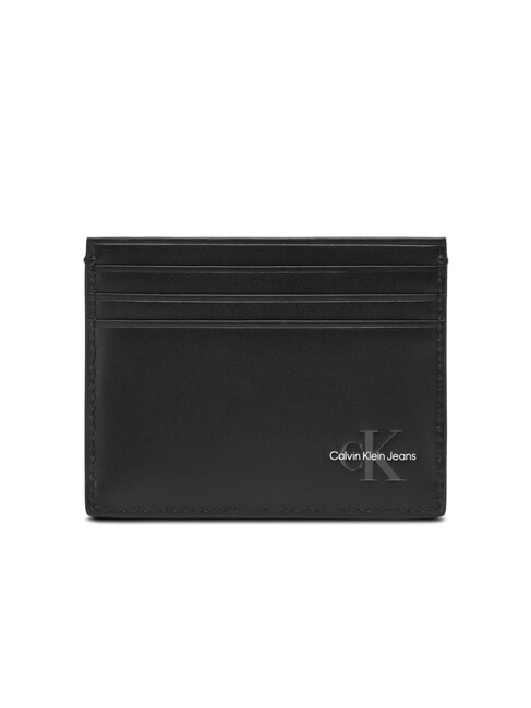 CALVIN KLEIN MONO LOGO Porta carte in pelle na black - Portafogli Uomo