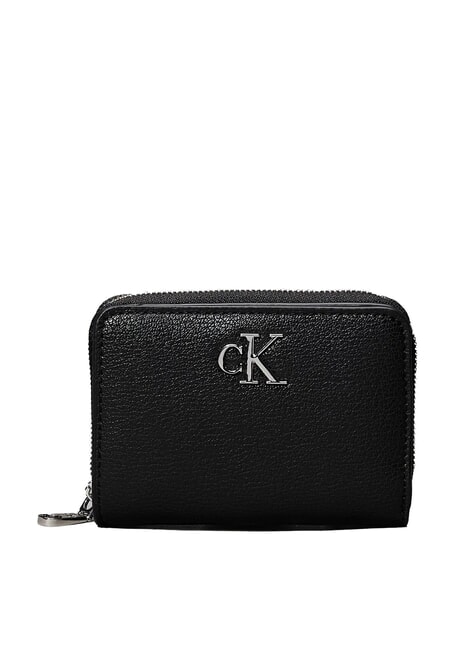 CALVIN KLEIN MINIMAL MONOGRAM Portafoglio medio na black - Portafogli Donna