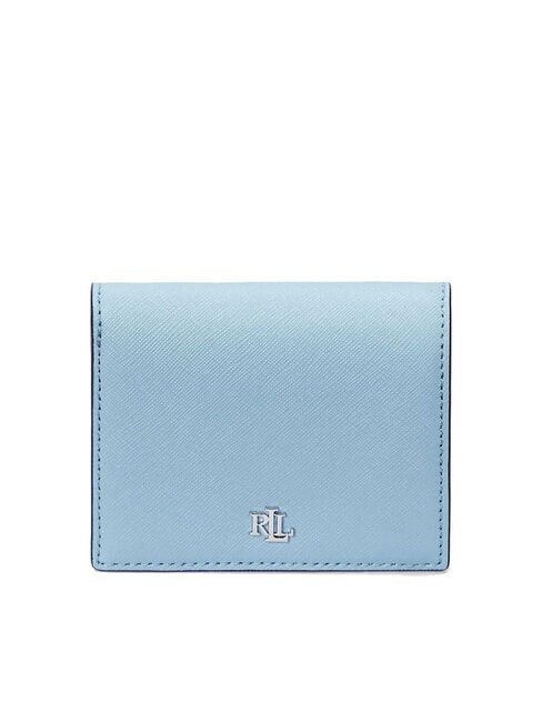 RALPH LAUREN COMPACT Portafoglio piccolo in pelle sky blue - Portafogli Donna