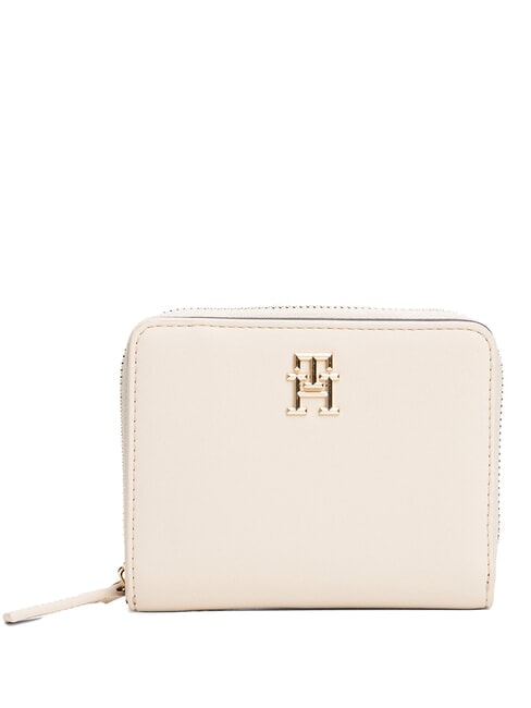 TOMMY HILFIGER TH LOGOTAPE Portafoglio zip around medio sugarcane - Portafogli Donna