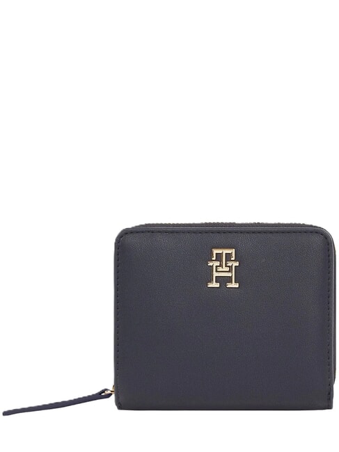TOMMY HILFIGER TH LOGOTAPE Portafoglio zip around medio space blue - Portafogli Donna
