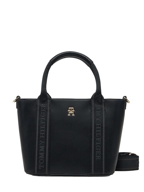 TOMMY HILFIGER TH LOGOTAPE Shopper a mano, con tracolla black - Borse Donna