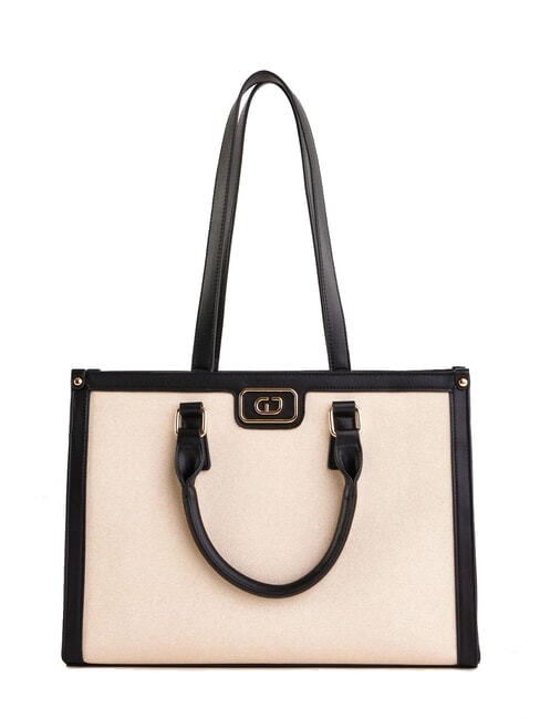 GAUDÌ DAKOTA Borsa in canvas doppia portabilità CREMA - Borse Donna