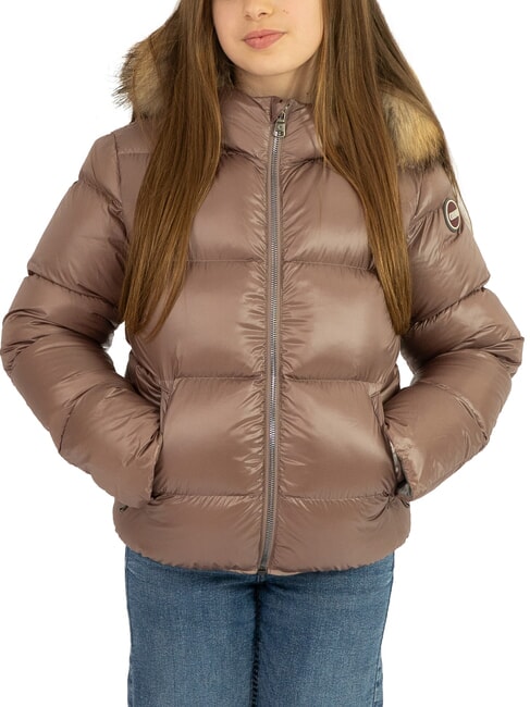 COLMAR FRIENDLY Piumino cappuccio pelliccia medieval - dark stee - Giacche Bambini