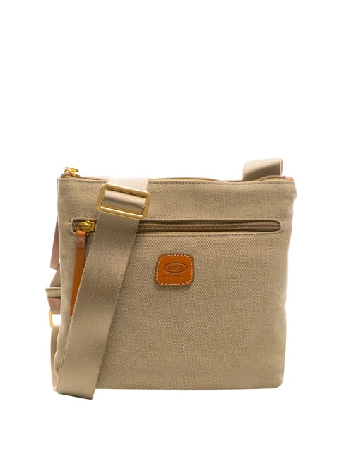BRIC’S SORRENTO EMMA Borsa piatta a tracolla in canvas oliva - Borse Donna