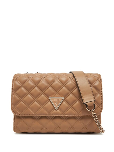 GUESS GIULLY  Borsa trapuntata con flap a tracolla  BEIGE - Borse Donna