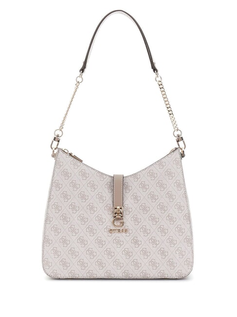 GUESS ZAMIRA  Borsa a spalla dark taupe logo - Borse Donna