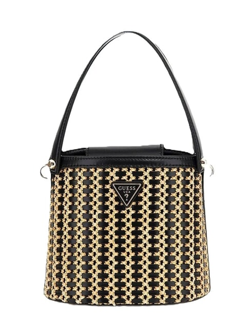 GUESS ATALIA Secchiello natural/black - Borse Donna