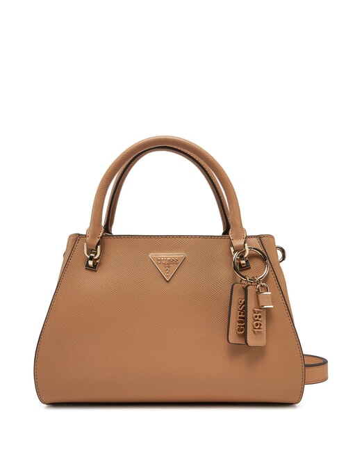 GUESS NOELLE Borsa a mano stampa saffiano BEIGE - Borse Donna