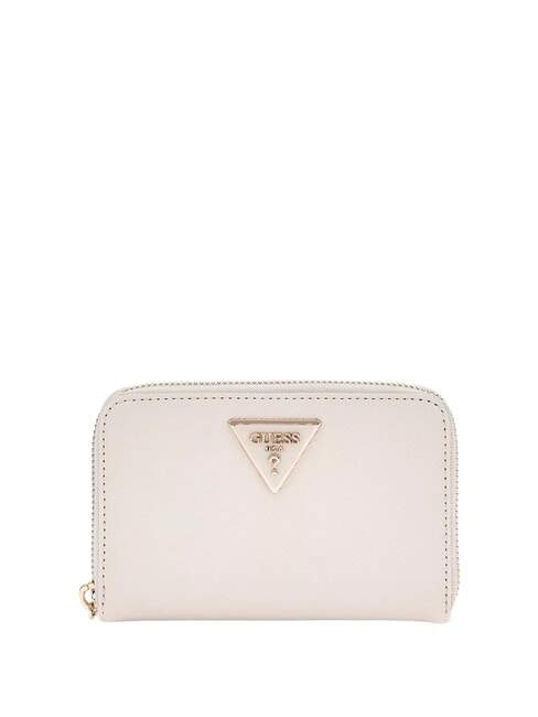 GUESS LAUREL  Portafoglio zip around medio bone - Portafogli Donna