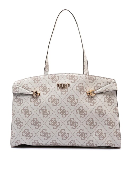 GUESS LORELEI Borsa a spalla dark taupe logo - Borse Donna