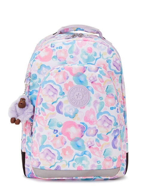 KIPLING CLASS ROOM Zaino porta pc 15" aqua flowers - Zaini Scuola & Tempo Libero