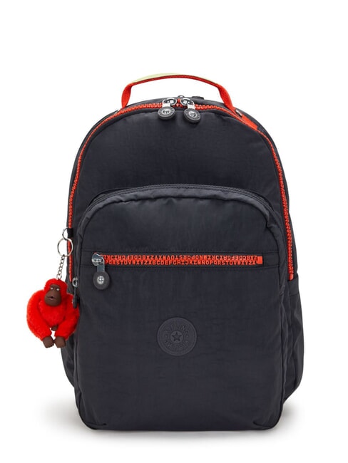 KIPLING SEOUL LAP Zaino con tasca porta pc 15" iron letter fun - Zaini Scuola & Tempo Libero