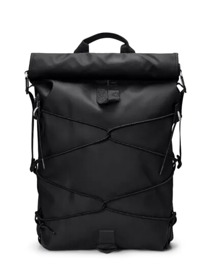 RAINS TRAIL CORD Zaino roll top, porta PC 15" black - Zaini