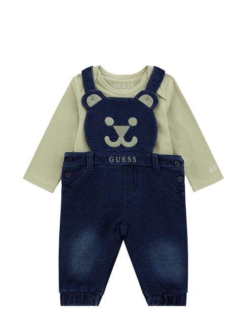GUESS KIDS Set body e salopette light matcha - Tutine e completi per neonati