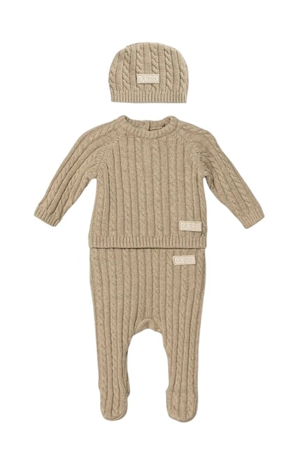 GUESS KIDS Set felpa, pantaloni e cappello pasadena stone - Tutine e completi per neonati