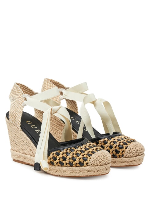 GUESS CYRENAM  Sandali Espadrillas alti NERO - Scarpe Donna