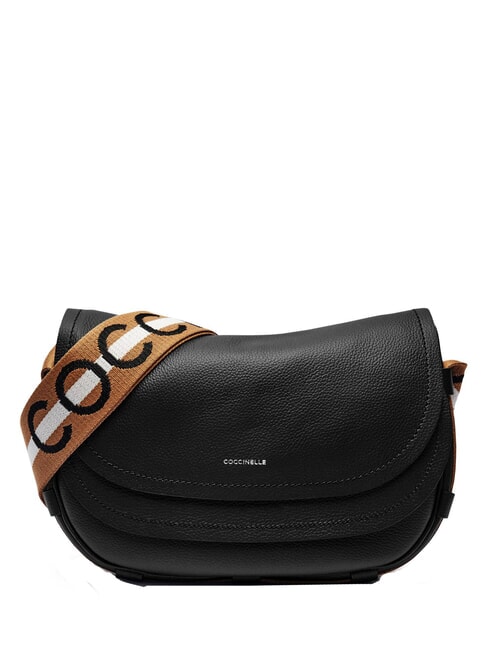 COCCINELLE RAQUEL M Borsa a tracolla, in pelle noir/cuir - Borse Donna