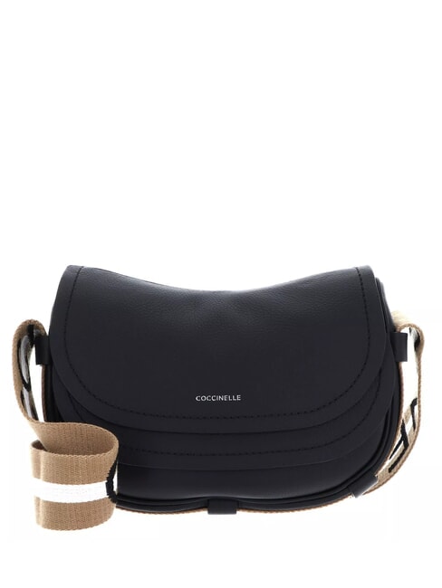 COCCINELLE RAQUEL S Mini Bag a tracolla, in pelle noir/cuir - Borse Donna