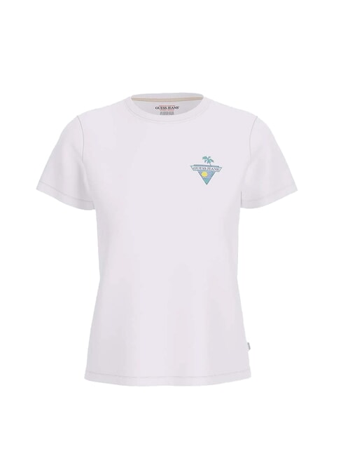 GUESS JEANS SS CN REGULAR T-Shirt in cotone purwhite - T-shirt e Top Donna