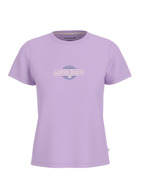 GUESS JEANS SS CN REGULAR T-shirt a maniche corte lilla flower - T-shirt e Top Donna