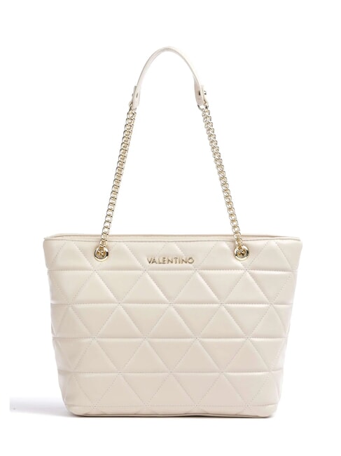 MARIO VALENTINO CARNABY Borsa shopping trapuntata ecru - Borse Donna