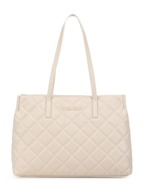 MARIO VALENTINO OCARINA Borsa shopping trapuntata ecru - Borse Donna