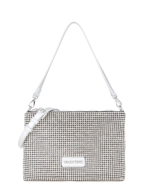 MARIO VALENTINO NABILAH Pochette con strass e tracolla argento - Borse Donna
