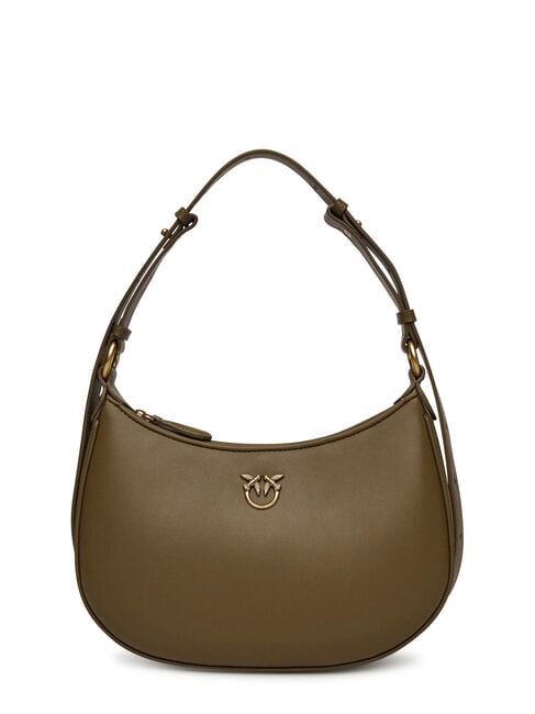 PINKO HALF MOON Borsa a spalla in pelle scricciolo-antique gold - Borse Donna