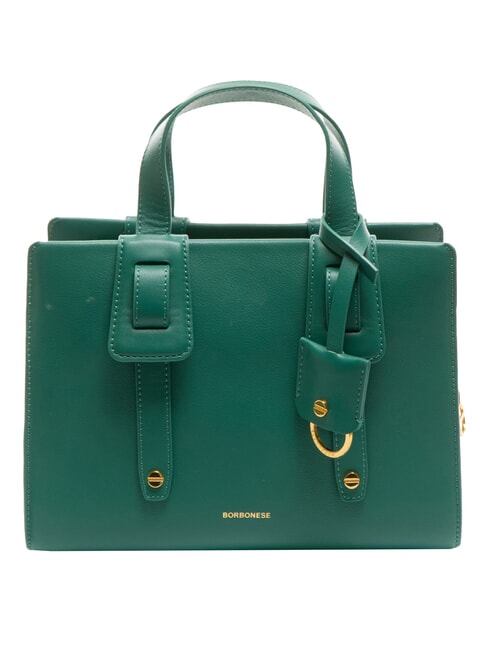 BORBONESE DEJEUNER Small Borsa a mano, con tracolla, in pelle forest - Borse Donna