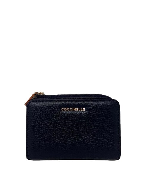 COCCINELLE METALLIC SOFT Portafoglio piccolo in pelle midnight blue - Portafogli Donna