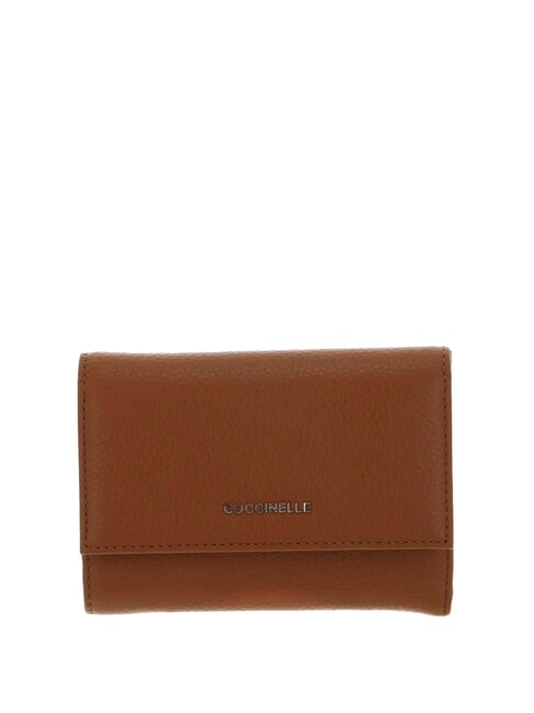 COCCINELLE METALLIC SOFT Portafoglio bifold in pelle martellata CUIR - Portafogli Donna