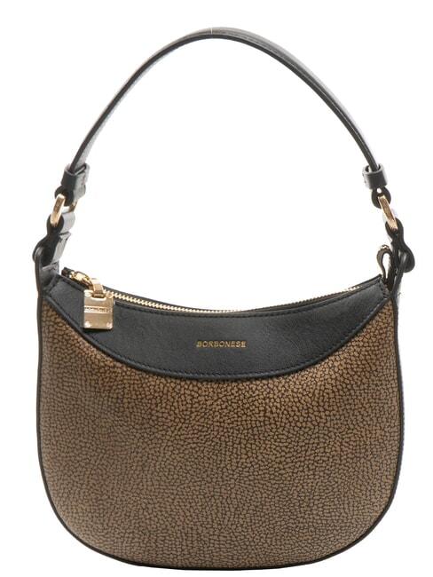 BORBONESE LA VOILE  Hobo Bag a spalla op naturale/nero - Borse Donna