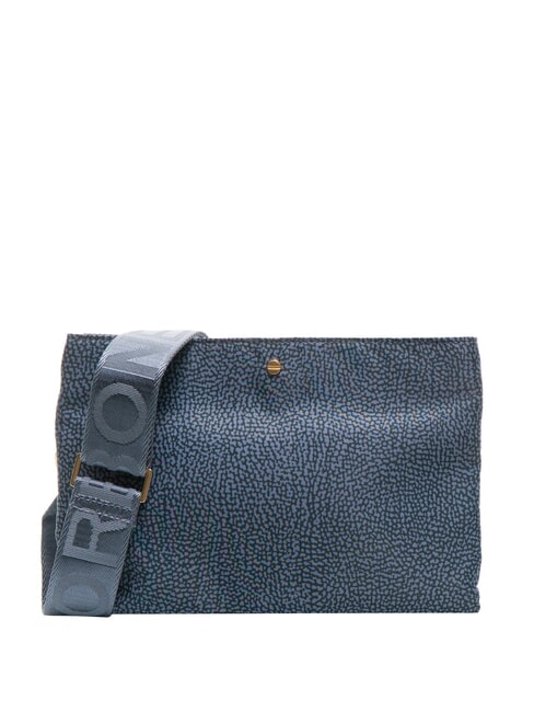 BORBONESE L'ECOLE NYLON Borsa tracolla tre scomparti denim - Borse Donna