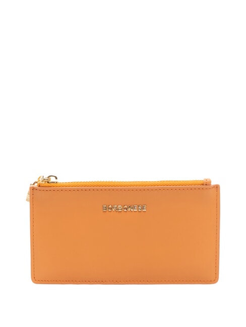 BORBONESE LETTERING Portacarte con RFD tangerine - Portafogli Donna