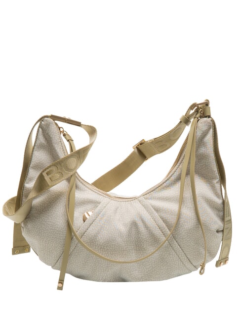 BORBONESE FOLD  Borsa morbida a tracolla kaki - Borse Donna