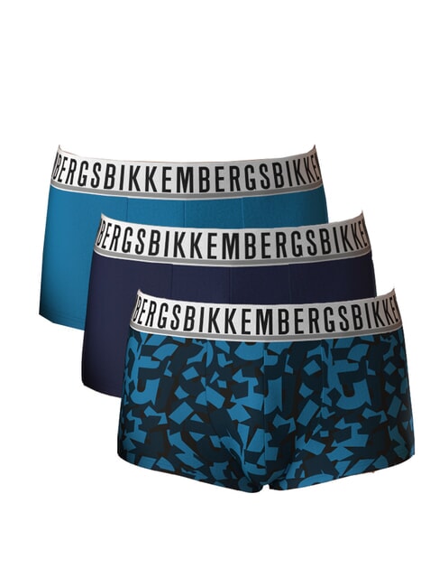 BIKKEMBERGS TRUNK MIX 3 boxer ocean - Slip Uomo
