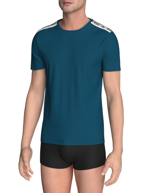 BIKKEMBERGS ELASTIC T-shirt blue - T-shirt Uomo