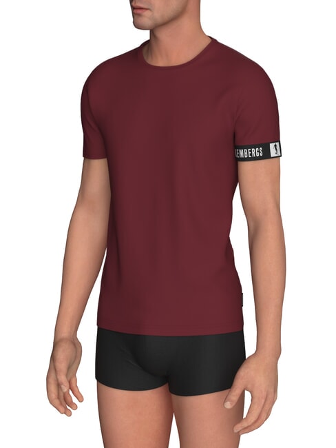 BIKKEMBERGS NEW PUPINO T-shirt bordeaux - T-shirt Uomo