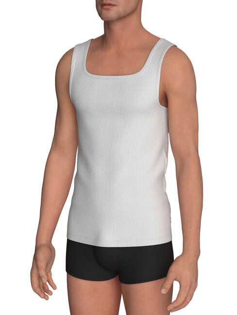 BIKKEMBERGS NEW CLASSIC Canotta a costine white - T-shirt Uomo