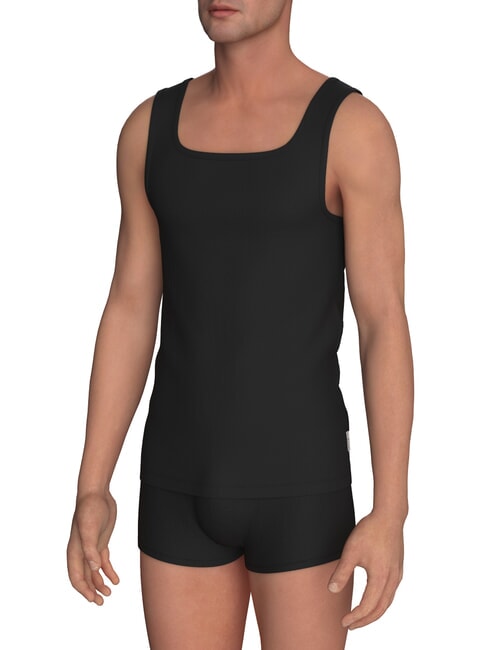 BIKKEMBERGS NEW CLASSIC Canotta a costine black - T-shirt Uomo