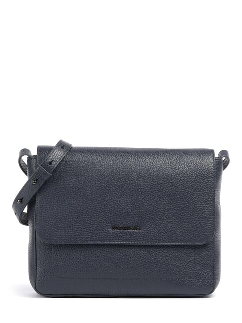 MANDARINA DUCK MELLOW LEATHER Borsa a tracolla in pelle con patta dressblue - Borse Donna