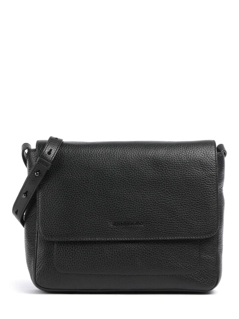 MANDARINA DUCK MELLOW LEATHER Borsa a tracolla in pelle con patta Nero - Borse Donna