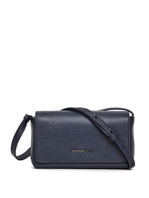 MANDARINA DUCK MELLOW LEATHER Borsa mini a tracolla in pelle dressblue - Borse Donna