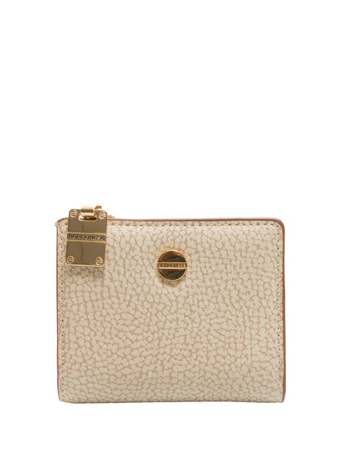 BORBONESE VITE COATED Portafoglio mini sabbia/coconut - Portafogli Donna